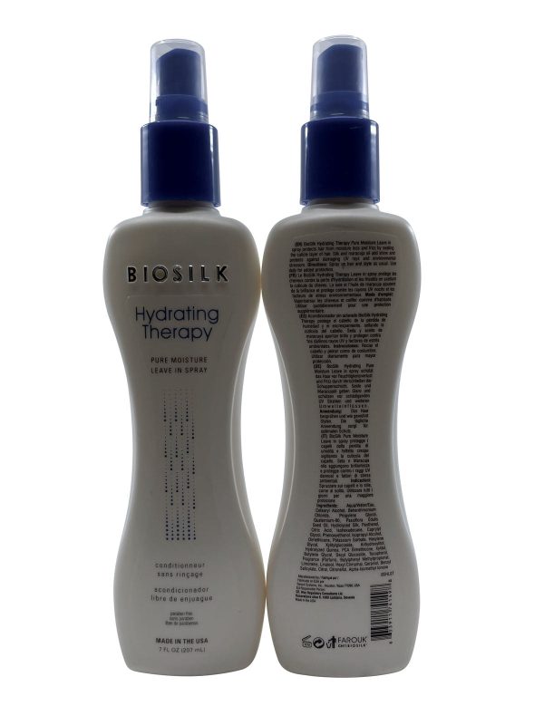 Biosilk Hydrating Therapy Pure Moisture Leave In Spray 7 OZ Set of 2 For Discount