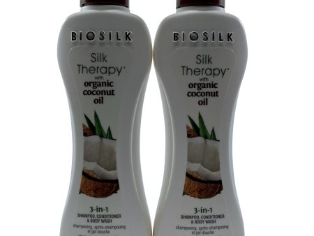 Biosilk Silk Therapy Shampoo, Conditioner, Wash Coconut Oil 5.64 OZ Pack of 2 Fashion