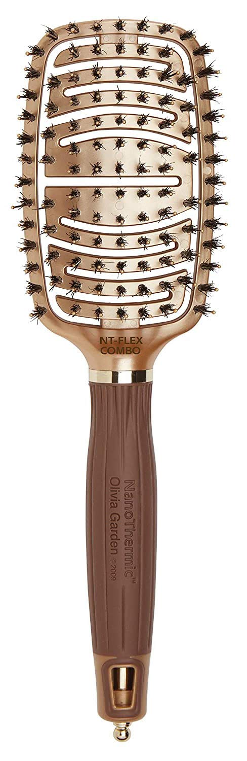 Olivia Garden NanoThermic Ceramic + Ion Flex Scalp-Hugging & Vented Hair Brush NT-FLEXCO (Combo) Hot on Sale