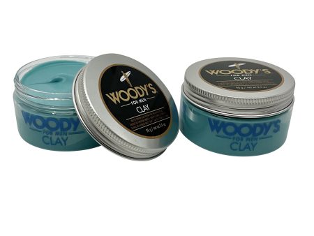 Woody s for Men Clay 3.4 OZ Set of 2 For Discount