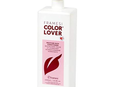 Framesi Color Lover Moisture Rich Conditioner, 33.8 fl oz, Sulfate Free Shampoo with Coconut Oil and Quinoa, Color Treated Hair For Cheap