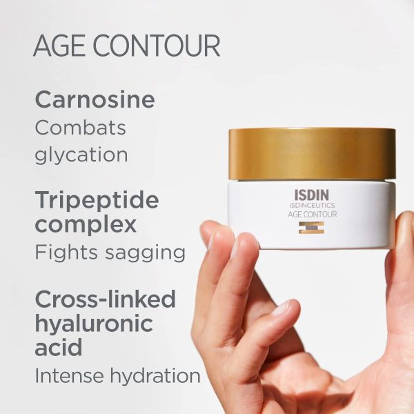 ISDIN Age Contour Face and Neck Anti-Aging Benefits Cream, Moisturizing and Firming Action, Suitable for Sensitive Skin and Non-comedogenic 1.8 Fl Oz For Discount