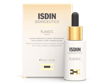 ISDIN Flavo-C Vitamin C and Antioxidant Anti-Aging Benefits Serum, Increases Skin Brightness, Elasticity and Texture, 1 Fl. Oz For Sale