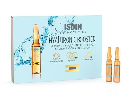 ISDIN Hyaluronic Booster Deep Hydration with Peptide Serum Ampoules, 10 Count Online now