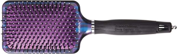 Olivia Garden Nano Thermic Plaid Collection Paddle Brush Supply