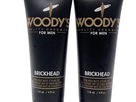 Woody s for Men Brickhead Firm Hold Styling Gel 4 OZ Set of 2 Fashion