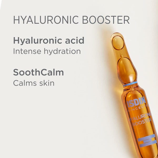 ISDIN Hyaluronic Booster Deep Hydration with Peptide Serum Ampoules, 10 Count Online now