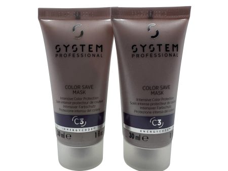 Wella System Professional Color Save Mask Color Treated Hair 1 OZ Set of 2 Sale