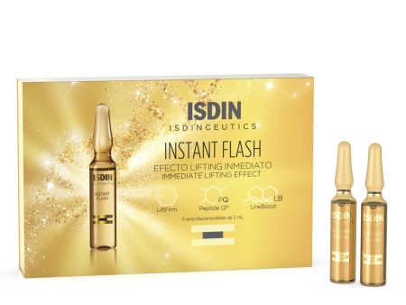 ISDIN Isdinceutics Instant Flash Firming and Lifting Serum for Face with Antioxidants and Hyaluronic Acid - 5 ampoules, 0.06FL OZ x 5 Online Hot Sale