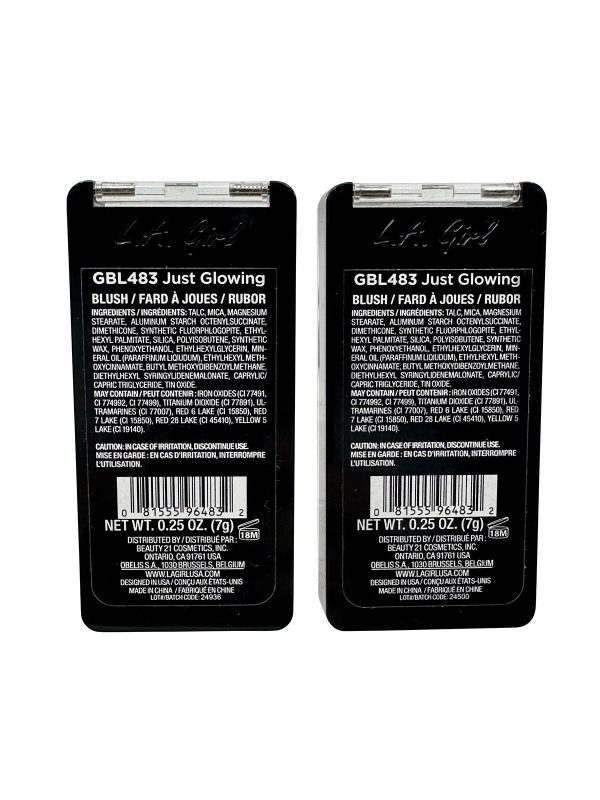 L.A. Girl Just Blushing GBL483 Just Glowing Blush 0.25 OZ Set of 2 Online Sale