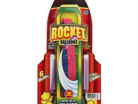 JA-RU - Assorted Rocket Ballon Set 36  Long - 8 Pieces Supply