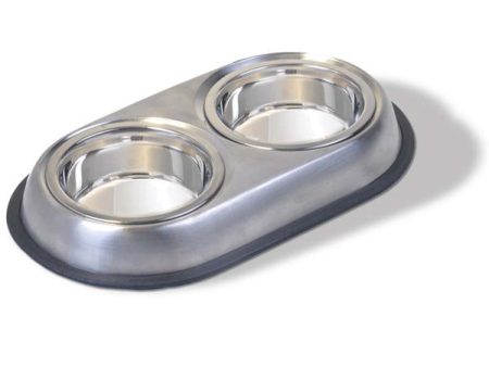 VAN NESS - Stainless Double Dish Small - 16 oz. Online Hot Sale