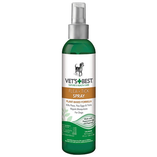 VET S BEST - Natural Flea & Tick Spray for Dogs - 8 fl. oz. (236 ml) Online