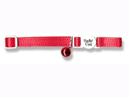 COASTAL - Nylon Adjustable Breakaway Cat Collar Red - 3 8  x 8 -12  Fashion