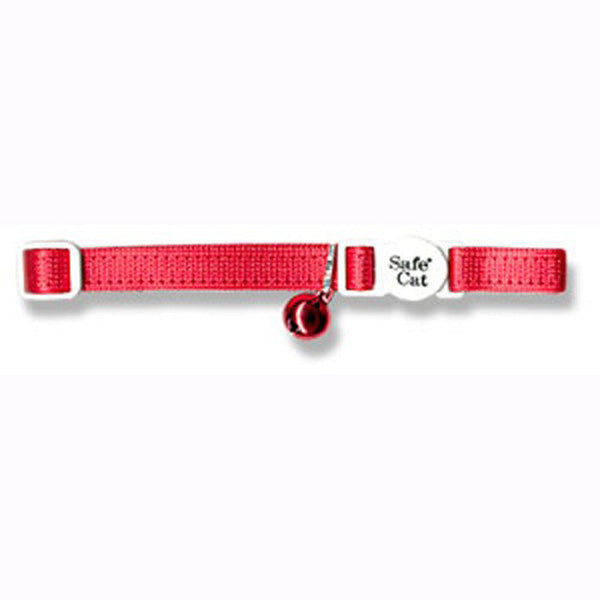 COASTAL - Nylon Adjustable Breakaway Cat Collar Red - 3 8  x 8 -12  Fashion