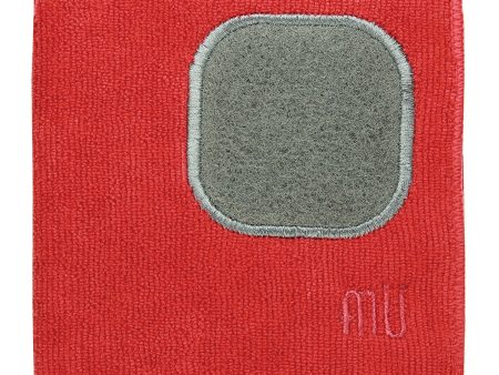 MU KITCHEN - Microfiber Dishcloth with Scrubber, Crimson - 12  x 12  Online Sale