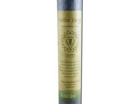 ALOHA BAY - Candle Chakra Pillars Positive Energy Blue - 1 Candle (8 Inches) For Cheap