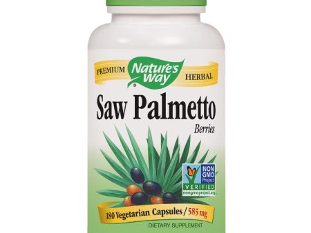 NATURES WAY - Saw Palmetto Berries 585 mg - 180 Vegetarian Capsules Cheap