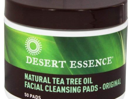 DESERT ESSENCE - Tea Tree Oil Facial Cleansing Pads - 50 Pads For Cheap