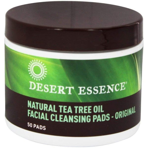 DESERT ESSENCE - Tea Tree Oil Facial Cleansing Pads - 50 Pads For Cheap