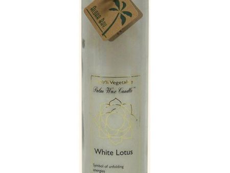 ALOHA BAY - Palm Wax Candles Chakra Jars Unscented, Lotus-White - 1 Candle (17 oz.) Fashion