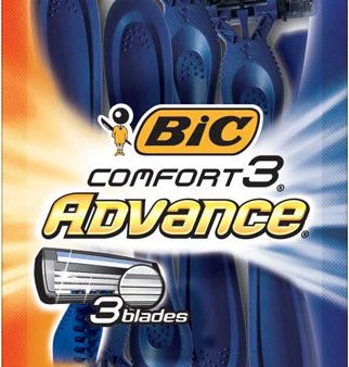 BIC - Comfort 3 Advance Disposable Razor for Men - 4 Razors For Discount