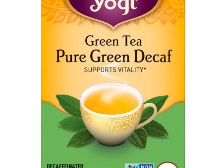 YOGI TEA - Green Tea Pure Green Decaf - 6 x 16 Tea Bags Online now